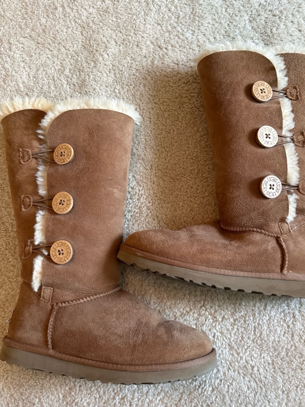 UGG Women's Triple Button Tall Boots in Chestnut Brown